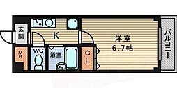 アクティ塚口 1Kの間取図画像