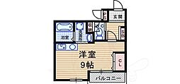 るぽ栗山 1Kの間取図画像
