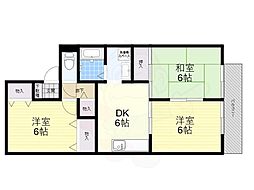 ファミール池ノ上 3DKの間取図画像