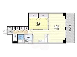 阪急神戸本線 園田駅 徒歩8分の賃貸マンション 1階1LDKの間取り