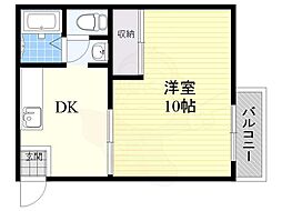 恵ハイツ 1DKの間取図画像