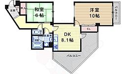 メゾンリベルテ 2DKの間取図画像