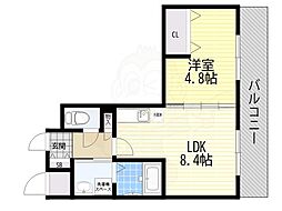 ファミール・園田 1LDKの間取図画像