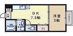 サン・ボナール 1DKの間取図画像