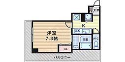 アーイ塚口 1Kの間取図画像