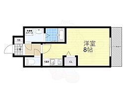 エール武庫之荘 1Kの間取図画像