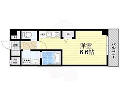 エール武庫之荘 1Kの間取図画像