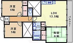 ファースト園田 3LDKの間取図画像