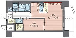プレジオ川口ASIAN 1LDKの間取図画像