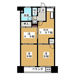 間取図画像 2LDK