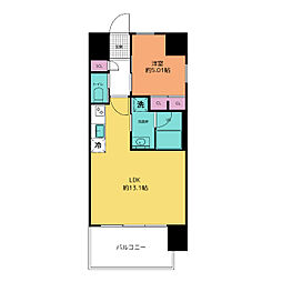 プレジオ川口 1LDKの間取図画像