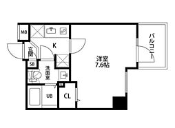 SQUARECITYカワグチナミキ 1Kの間取図画像