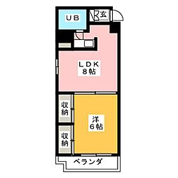 シャロン西川口 1DKの間取図画像