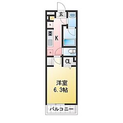 リブリ・川口元郷 1Kの間取図画像