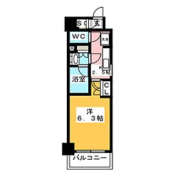HF川口駅前レジデンス 1Kの間取図画像