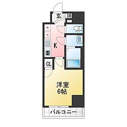 オーキッドレジデンス西川口 1Kの間取図画像