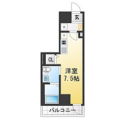 GENOVIA 南鳩ヶ谷 1Kの間取図画像