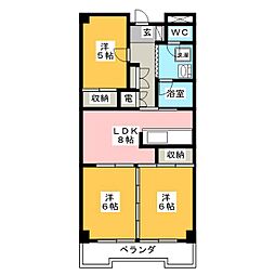 SRマンション 3LDKの間取図画像