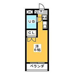 グラディート南浦和 ワンルームの間取図画像