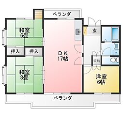 池田マンション 3LDKの間取図画像