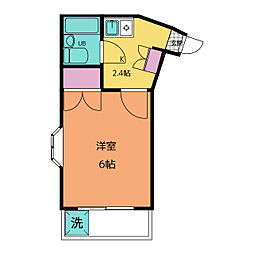 カナコーポ 1階1Kの間取り