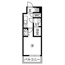 和光市白子3丁目マンション 1Kの間取図画像
