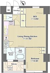 メゾンYFT 1SLDKの間取図画像
