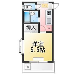 東ハイツ 1Kの間取図画像