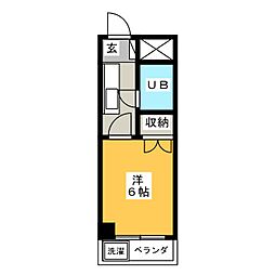 カーサ.イトー 1Kの間取図画像