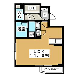 プレール・ドゥーク成増 ワンルームの間取図画像