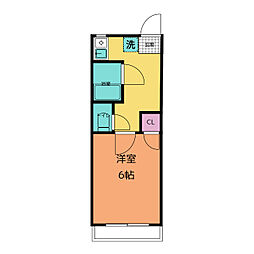 コーポT&Mパート2 1Kの間取図画像