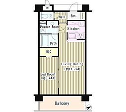 PARKMIRACOSTA 1LDKの間取図画像