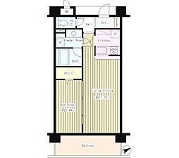 PARKMIRACOSTA 1LDKの間取図画像