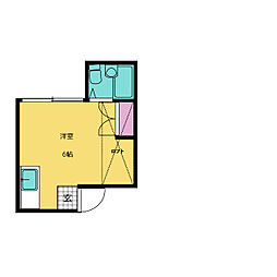 メゾン・ド・シャルマン 2階ワンルームの間取り