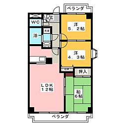 グリーンウッド 3LDKの間取図画像