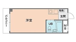 レサンス江原 ワンルームの間取図画像