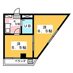 アーバンコート野島 2Kの間取図画像