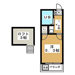 ヒルサイドテラス柴又 1階1Kの間取り