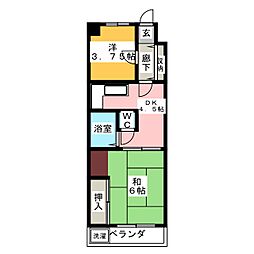 柴又ＳＴマンション 3階2DKの間取り
