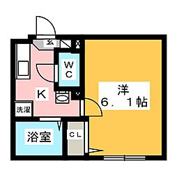 グランクオール京成立石 4階1Kの間取り