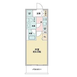 La Douceurお花茶屋II 120 1階1Kの間取り