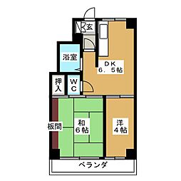 柴又S,Tマンション 2DKの間取図画像