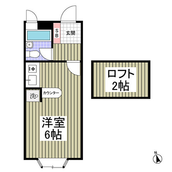 ベルピア川越第1-2 ｜埼玉県川越市西小仙波町１丁目(賃貸アパート1R・1階・14.00㎡)の写真 その2