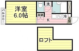 間取図画像 1K