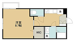 メゾンNON-NON 1Kの間取図画像