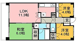 川越パーク・ホームズ 3LDKの間取図画像