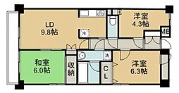 ファインドエル2新宿 2SLDKの間取図画像