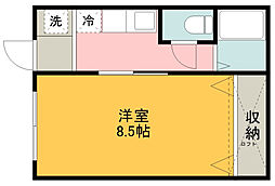 アイル富士見 1Kの間取図画像