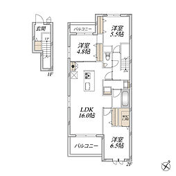 (仮称)川越市寺尾メゾン 3LDKの間取図画像