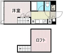 ミュージション川越 1Kの間取図画像